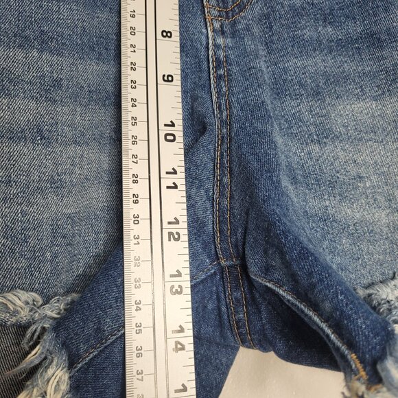 Kut From the Kloth Jane high rise frayed hem long shorts size 14 - Picture 7 of 7